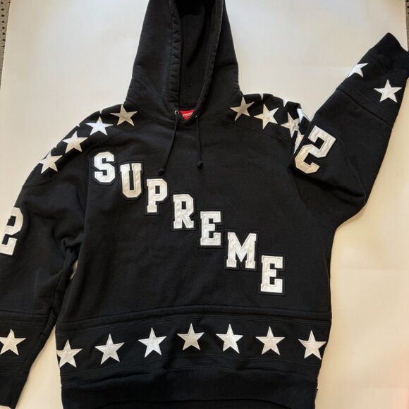 SUPREME HOCKEY HOODED SWEATSHIRT - BLACK (FW22) SMALL - Picture 2 of 10